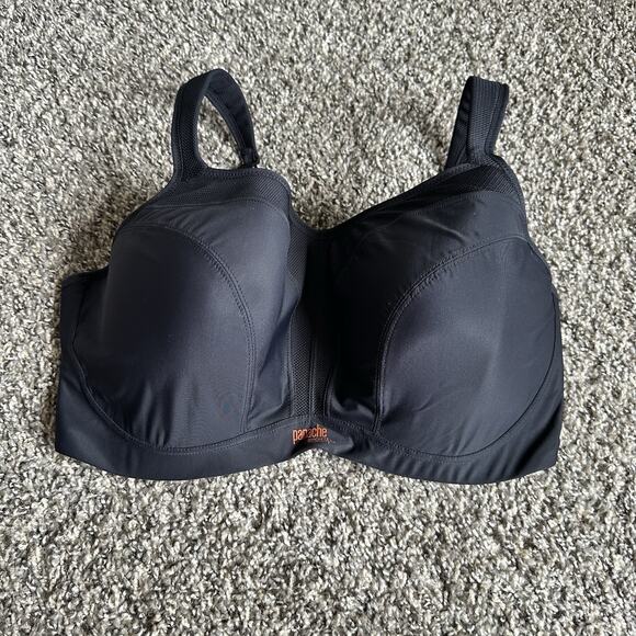 Panache Ultimate High Impact Sports Bra 38G Black Underwire J-Hook 5021 - Picture 2 of 6